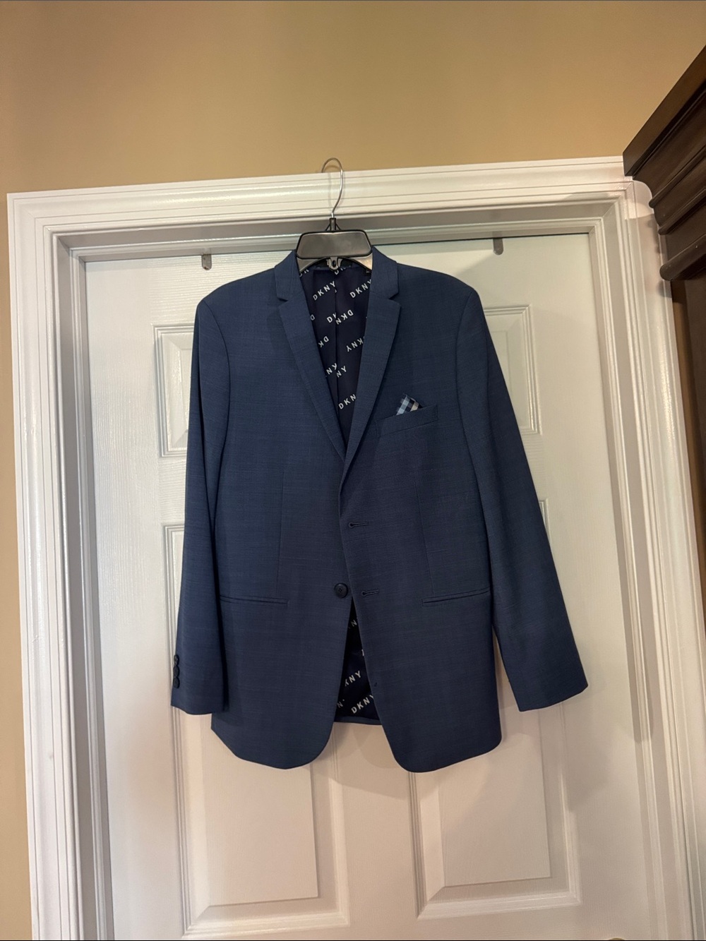 DKNY Boys Navy Blue Two-Button Blazer